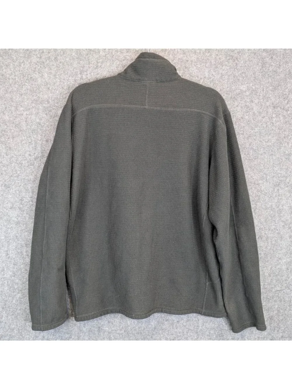 The North Face Cap Rock Mens Large Pullover Gray Textured Half Zip Fleece